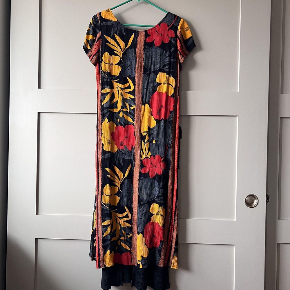 Collections by Xina Ann Dress Womens Medium Maxi Floral Boho Pockets Layered - Picture 2 of 10